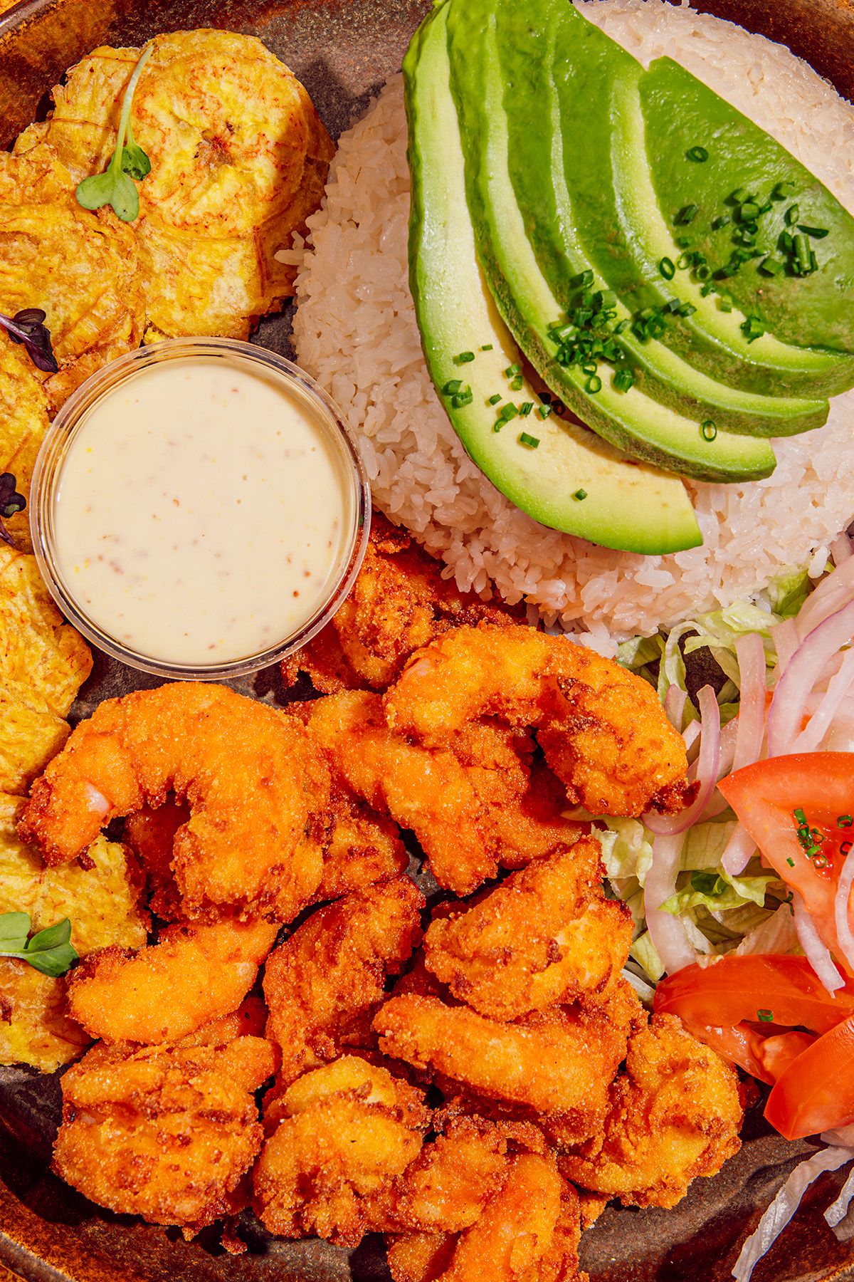 Camarones Reventaos.
Comida auténtica Ecuatoriana.